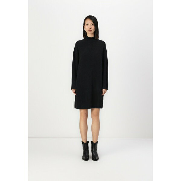 マルコポーロ デニム レディース ワンピース トップス DRESS LONG SLEEVE - Jumper dress - black
