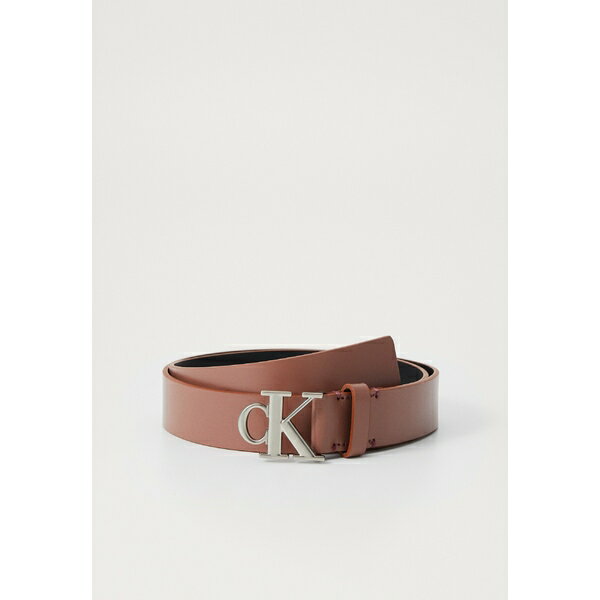 カルバンクライン レディース ベルト アクセサリー MONO PLAQUE BELT - Belt - cognac