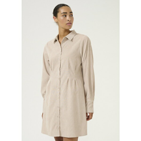カフェ レディース ワンピース トップス Shirt dress - feather gray cc