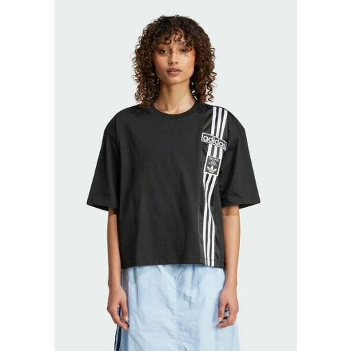 アディダスオリジナルス レディース Tシャツ トップス BREAK - Print T-shirt - black アディダスオリジナルス レディース Tシャツ トップス BREAK - Print T-shirt - black