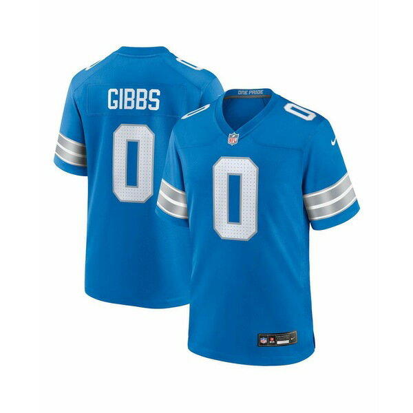 ナイキ メンズ シャツ トップス Men's Jahmyr Gibbs Blue Detroit Lions Game Player Jersey Blue