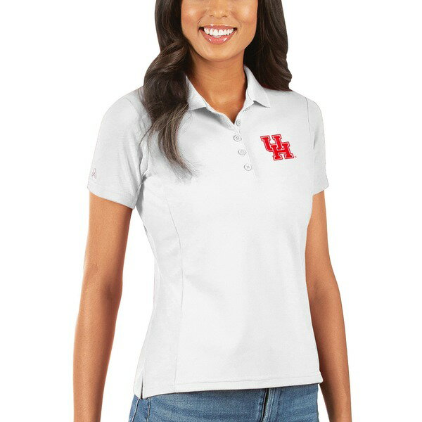 アンティグア レディース ポロシャツ トップス Houston Cougars Antigua Women's Legacy Pique Polo White