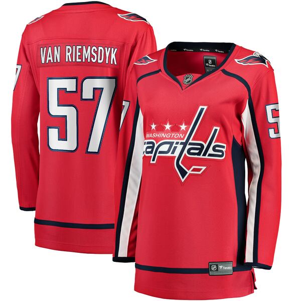 ファナティクス レディース ユニフォーム トップス Trevor van Riemsdyk Washington Capitals Fanatics Branded Women's Home Breakaway Jersey Red