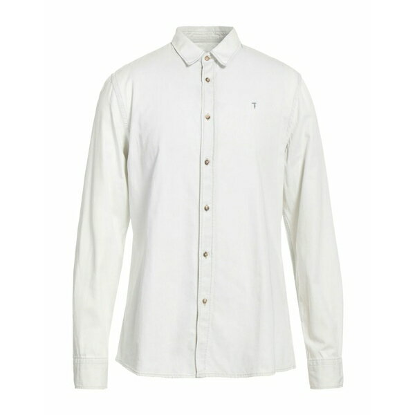 【送料無料】 トラサルディ メンズ シャツ トップス Denim shirts Cream