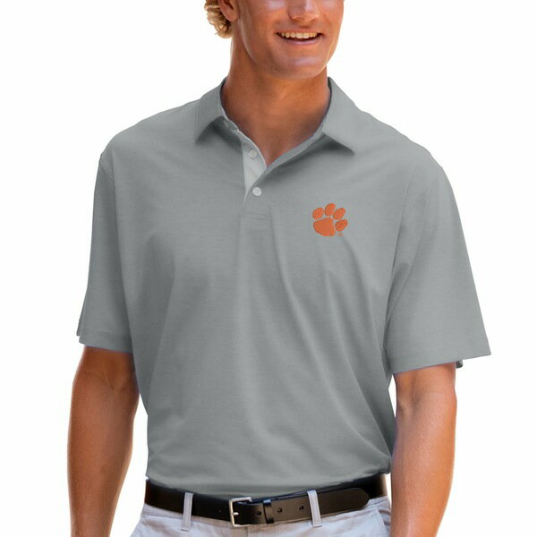 ビンテージアパレル メンズ ポロシャツ トップス Clemson Tigers Pro Signature Polo Gray