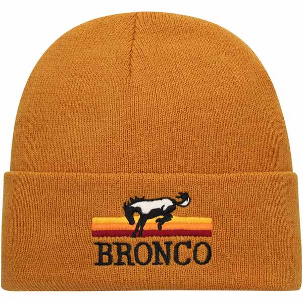 アメリカンニードル メンズ 帽子 アクセサリー Bronco American Needle Bronco Cuffed Knit Hat Brown