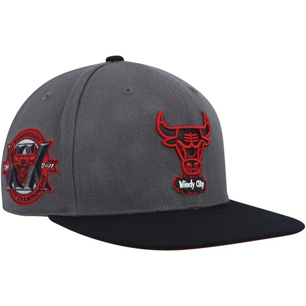 ミッチェル＆ネス ミッチェル&ネス メンズ 帽子 アクセサリー Chicago Bulls Mitchell & Ness Hardwood Classics Born & Bred Fitted Hat Gray