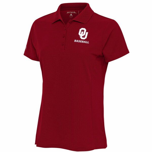 アンティグア レディース ポロシャツ トップス Oklahoma Sooners Antigua Women's Baseball Legacy Pique Polo Crimson