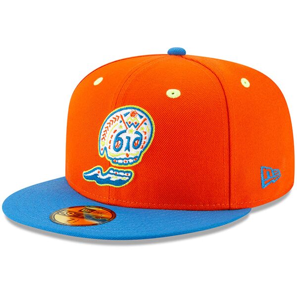 ニューエラ メンズ 帽子 アクセサリー West Michigan Calaveras New Era Copa de la Diversion 59FIFTY Fitted Hat Orange/Blue