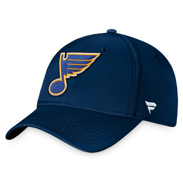 t@ieBNX Y Xq ANZT[ St. Louis Blues Fanatics Branded Core Primary Logo Flex Hat Navy