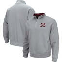 RVA Y WPbgu] AE^[ Mississippi State Bulldogs Colosseum Tortugas Team Logo QuarterZip Jacket Heathered Gray