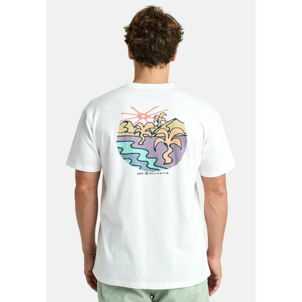 ビラボン メンズ サンダル シューズ SHINE SHORT-SLEEVE SCREEN TEE - Print T-shirt - wht