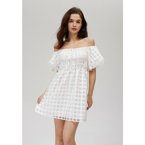 イーブン アンド オド レディース ワンピース トップス Cocktail dress / Party dress - white