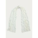 ラルフローレン レディース マフラー・ストール・スカーフ アクセサリー POINTELLE LOGO WRAP SCARF - Foulard - cream(4)