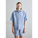 ジーシーディーエス メンズ シャツ トップス PINSTRIPE BOWLING SHIRT - Shirt - baby blue(4)