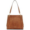 カルバンクライン レディース トートバッグ バッグ Garnet Triple Small Compartment Tote Bag Carmel