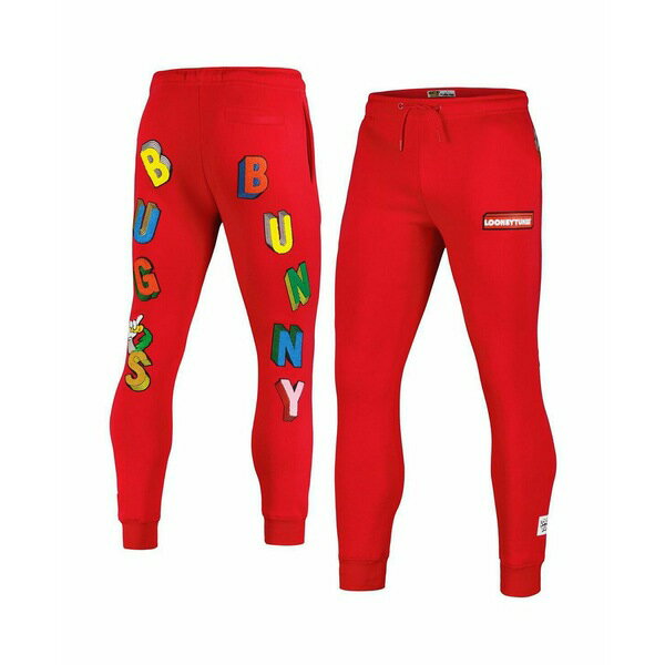 フリーズ マックス メンズ カジュアルパンツ ボトムス Men's Bugs Bunny Red Looney Tunes Big Letter Pants Red