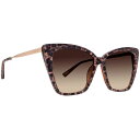 fBt Y TOXEACEFA ANZT[ DIFF Becky II Sunglasses Leopard Tortoise/Brown Gradient