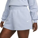 iCL fB[X JWApc {gX Nike Women's Sportswear Phoenix Fleece Plus High-Waisted Shorts Indigo Haze