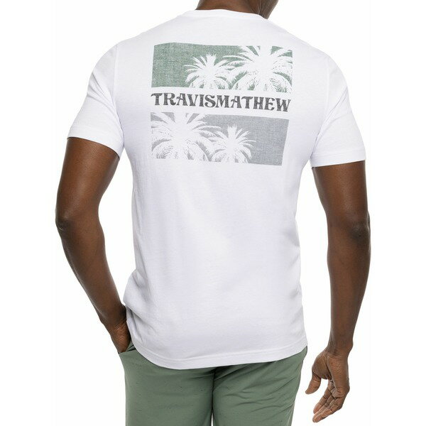 grX}q[ Y Vc gbvX TravisMathew Men's Coast Run Graphic Golf T-Shirt White