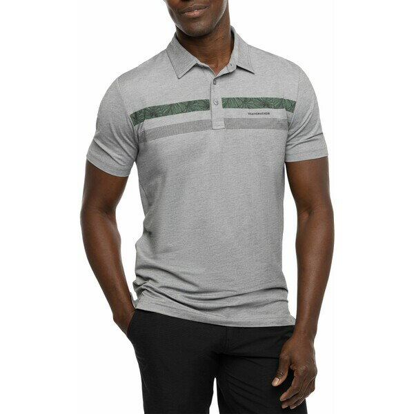 grX}q[ Y Vc gbvX TravisMathew Men's Seasonal Shade Golf Polo Heather Medium Grey