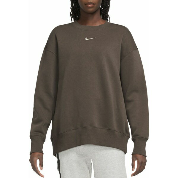 iCL fB[X p[J[EXEFbgVc AE^[ Nike Sportswear Women's Phoenix Fleece Oversized Crewneck Sweatshirt Baroque Brown