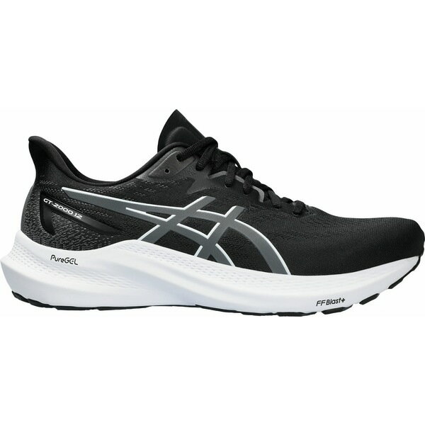 アシックス メンズ ランニング スポーツ ASICS Men's GT-2000 12 Running Shoes Black/Grey