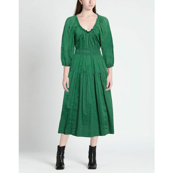 【送料無料】 ザ・グレート レディース ワンピース トップス Midi dresses Emerald green 2