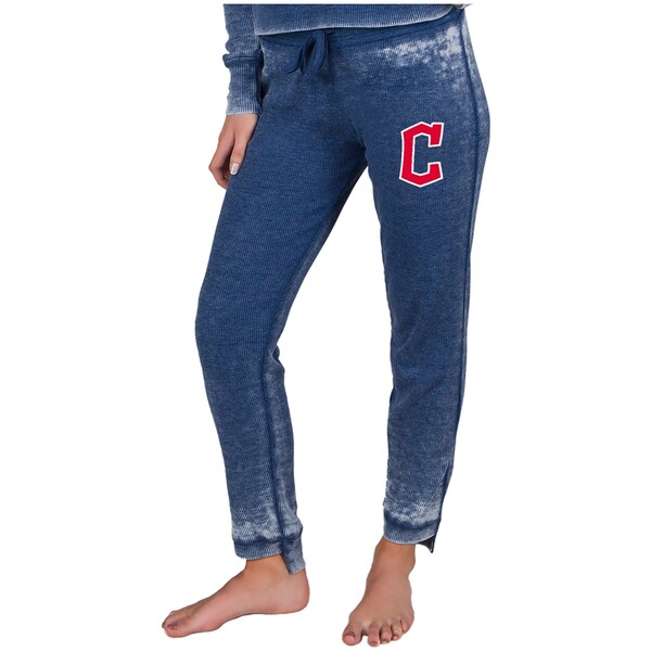 コンセプトスポーツ レディース カジュアルパンツ ボトムス Cleveland Guardians Concepts Sport Women's Resurgence Waffle Knit Pants Navy