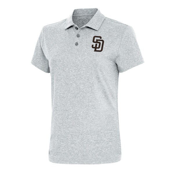 アンティグア レディース ポロシャツ トップス San Diego Padres Antigua Women's Motivated Polo Heather Gray 1