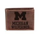 Go[O[G^[vCY Y z ANZT[ Michigan Wolverines Bifold Leather Wallet Brown