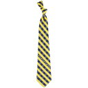 G[OEBO Y lN^C ANZT[ Michigan Wolverines Woven Checkered Tie Navy Blue/Maize