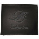 エバーグローンエンタープライズ メンズ 財布 アクセサリー Miami Dolphins Hybrid BiFold Wallet Black