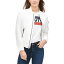 ꡼Х ǥ 㥱åȡ֥륾  Women's Lightweight Zip-Detail Bomber Jacket White