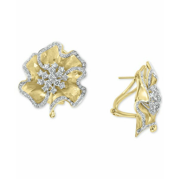 ե 쥯 ǥ ԥ ꡼ EFFY® Diamond Flower Stud Earrings (1-5/8 ct. t.w.) in 14k Gold Yellow Gold