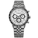 ChEFC Y rv ANZT[ Men's Swiss Automatic Chronograph Freelancer Stainless Steel Bracelet Watch 43.5mm White