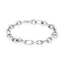 トミー ヒルフィガー レディース ブレスレット・バングル・アンクレット アクセサリー Women's Stainless Steel Chain Bracelet Silver