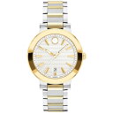 モバド モバド レディース 腕時計 アクセサリー Women's Vizio Swiss Quartz Silver-Tone Stainless Steel Light Yellow PVD Bracelet Watch 32mm Two Tone