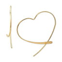 Wj xj[j fB[X sAXCO ANZT[ Wire Heart Threader Earrings in 18k Gold-Plated Sterling Silver, Created for Macy's Sterling Silver