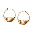 ラッキーブランド レディース ピアス＆イヤリング アクセサリー Gold-Tone Modern Twist Hoop Earrings Gold