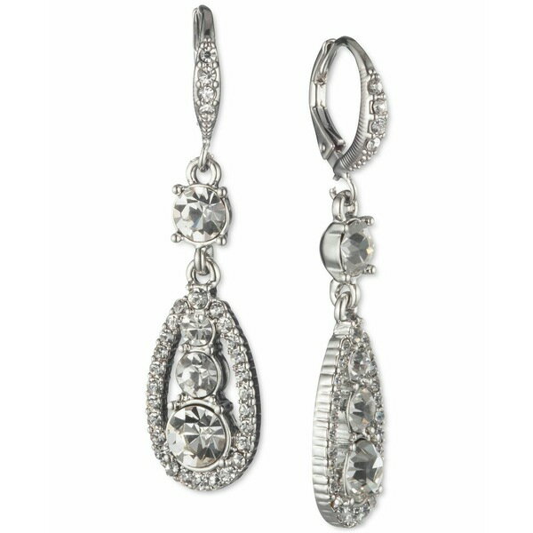 ジバンシー レディース ピアス＆イヤリング アクセサリー Crystal Double Drop Earrings Silver