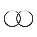 ゲス ピアス ゲス レディース ピアス＆イヤリング アクセサリー Large Pav&eacute; Hoop Earrings 3" Black