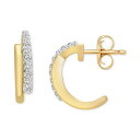 bvh Y sAXECO ANZT[ Diamond Huggie Hoop Earrings (1/10 ct. t.w.) in 14k Gold, Created for Macy's Yellow Gold