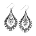 ラッキーブランド メンズ ピアス・イヤリング アクセサリー Earrings, Filigree Oblong Earrings Silver