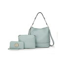 MKFRNV Y z ANZT[ Ultimate Hobo Bag with Pouch Wallet by Mia K. Seafoam
