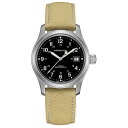 n~g Y rv ANZT[ Unisex Swiss Mechanical Khaki Field Khaki Canvas Strap Watch 38mm Beige