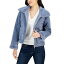 ȥߡ ҥե ǥ 㥱åȡ֥륾  Women's Faux-Fur Wide-Collar Cropped Jacket Blue