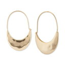 ラッキーブランド メンズ ピアス・イヤリング アクセサリー Gold-Tone Crescent Elongated Hoop Earrings Gold