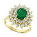エフィー コレクション メンズ リング アクセサリー EFFY&reg; Emerald (1-1/2 ct. t.w.) & Diamond (1 ct. t.w.) Ring in 14k Gold Yellow Gol