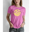 エルエーポップアート レディース カットソー トップス Women's Halloween Bats Word Art T-shirt Pink